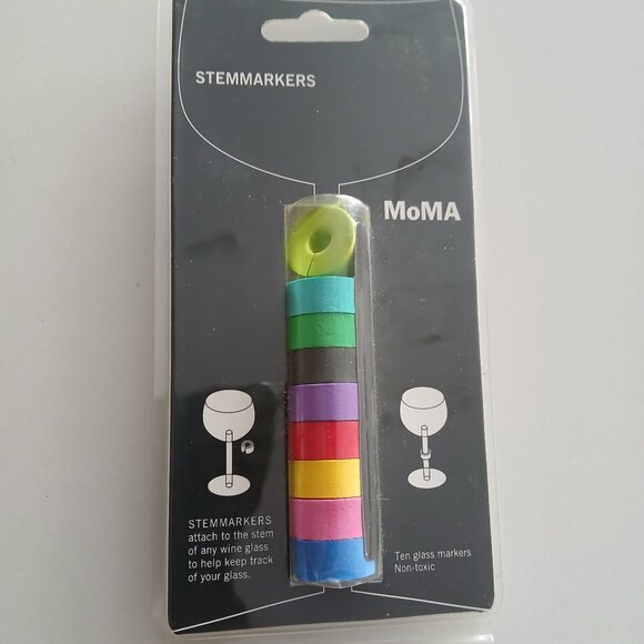 MOMA by Eric Jansen - Stem markers for wine glasses - NEW - Picture 1 of 3